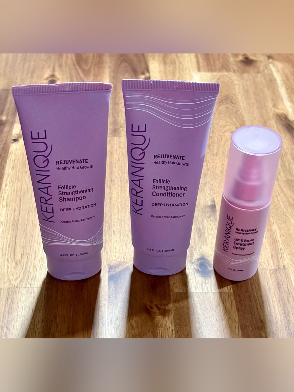 Keranique Follicle Strengthening Shampoo & Conditioner with Lift & Repair Spray